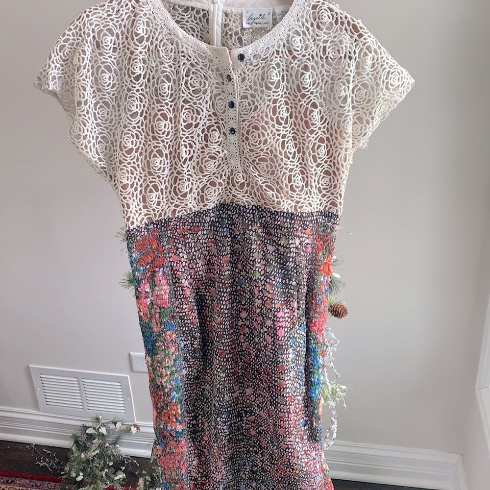 BYRON LARS LACE MIDI DRESS